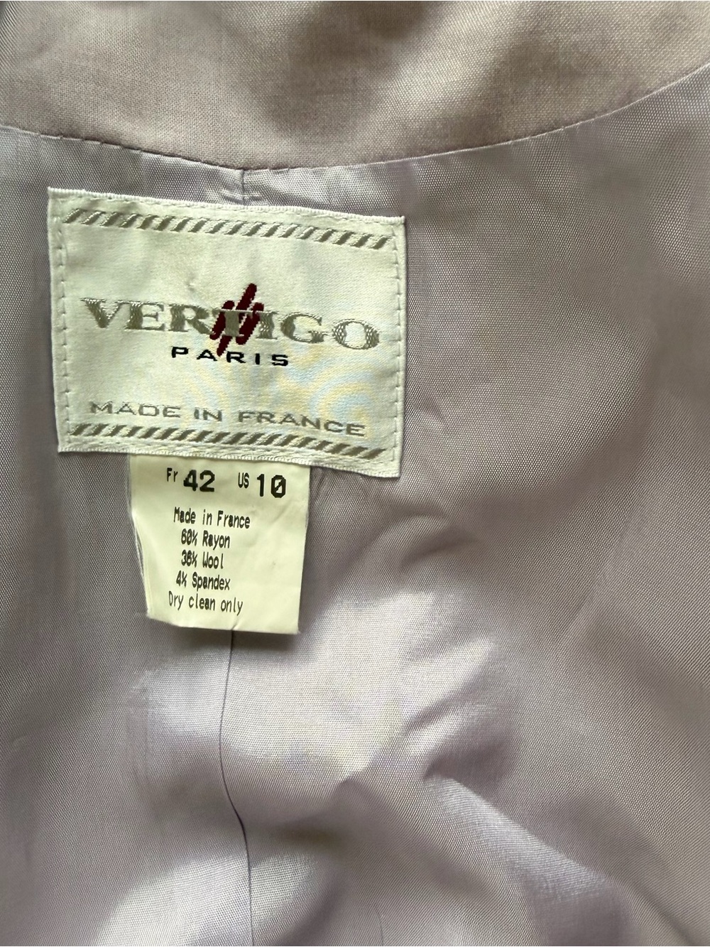 Vertigo Paris Lavender Lilac Blazer